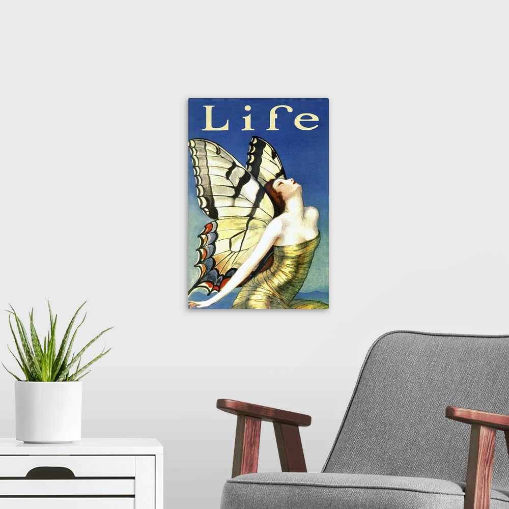 A modern room featuring Life