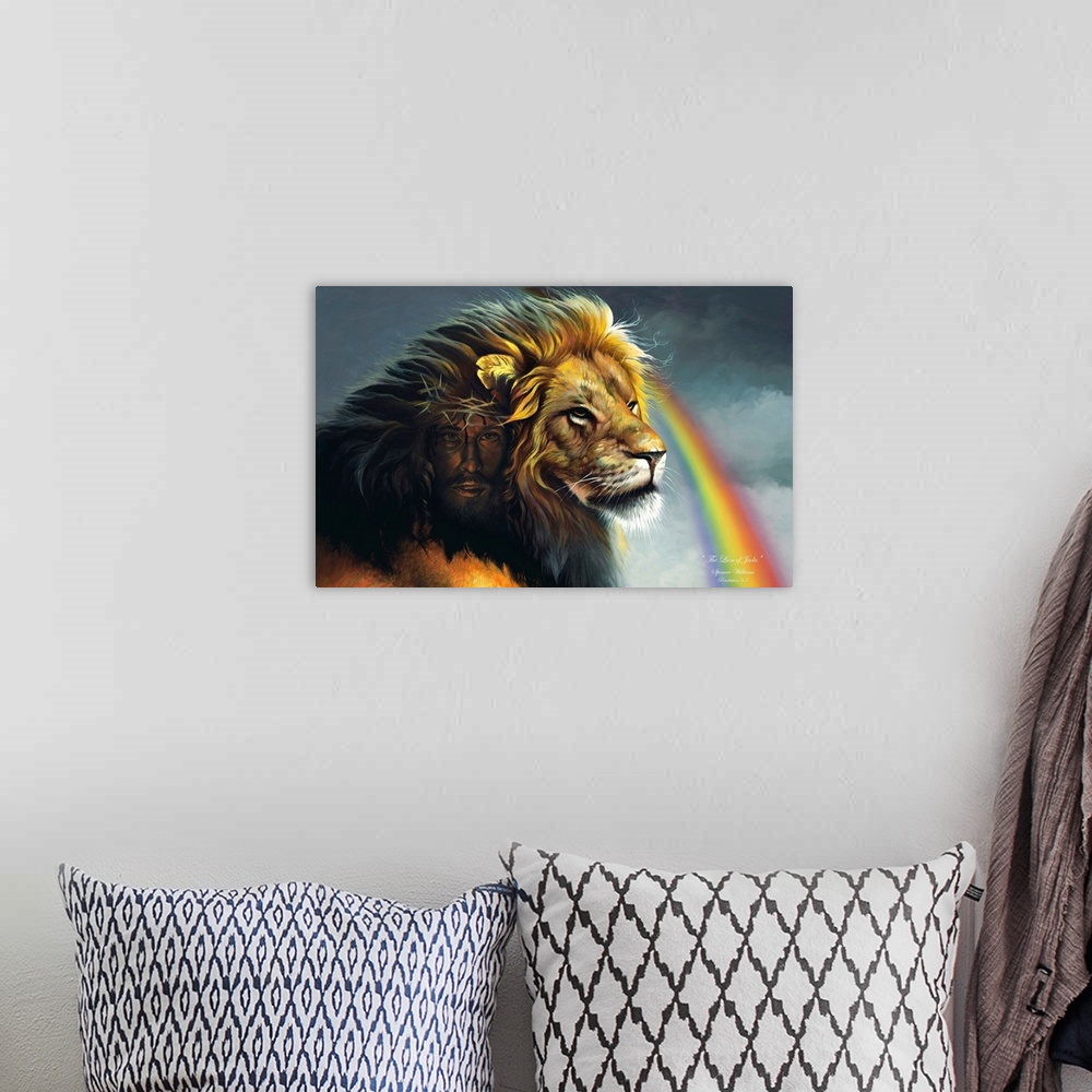A bohemian room featuring Lion Of Judah