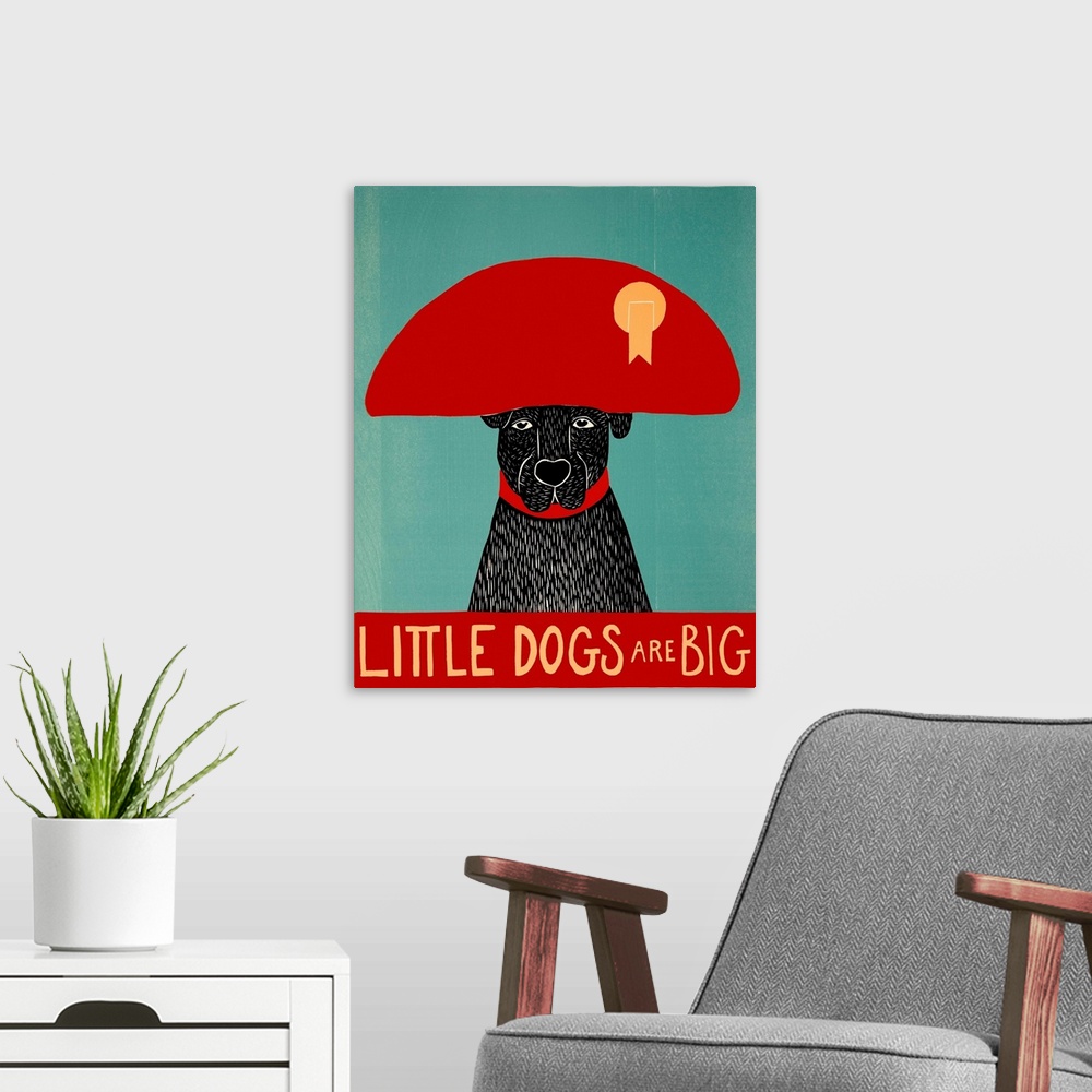A modern room featuring Little Dogs Are Big