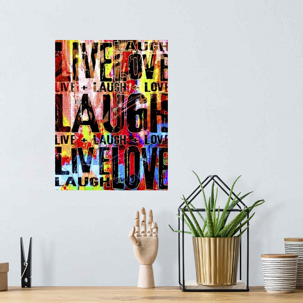 A bohemian room featuring Live Love Laugh