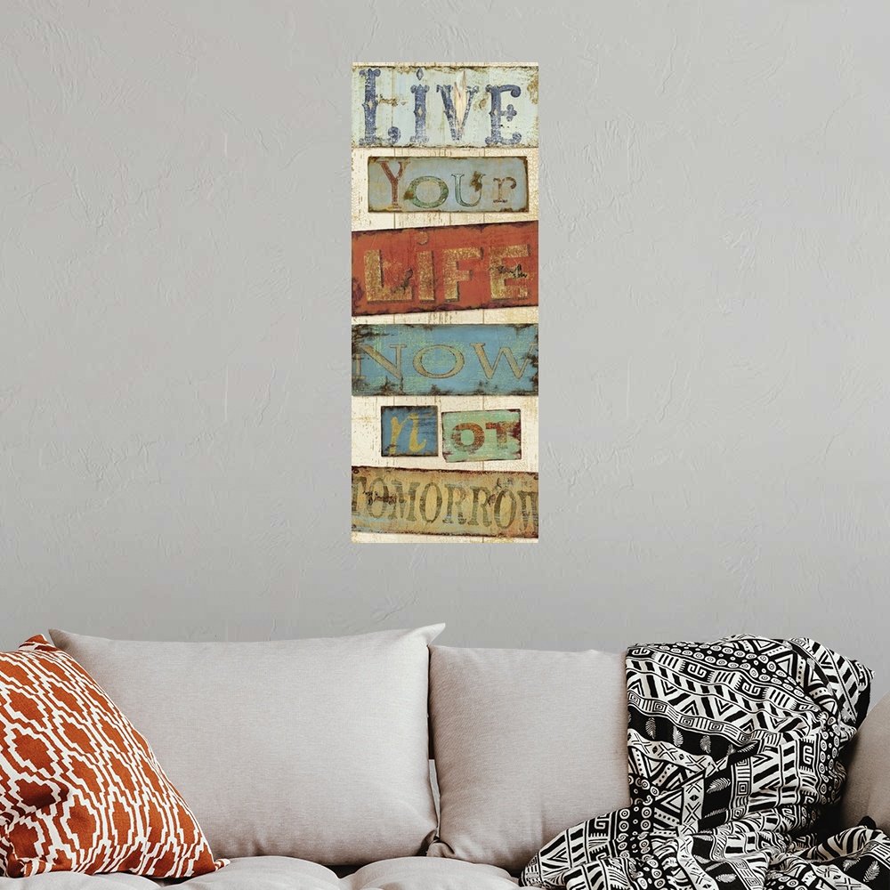 A bohemian room featuring Live Your Life I