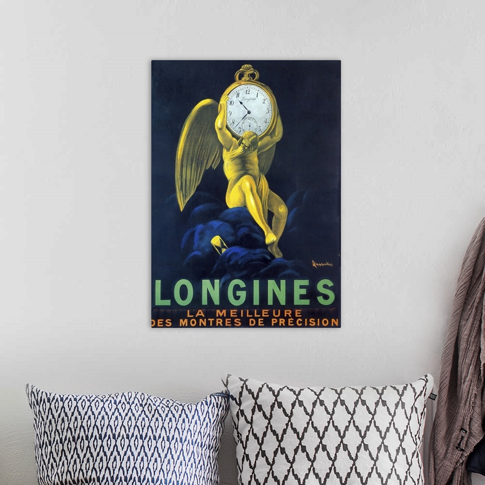 A bohemian room featuring Longines - Vintage Watch Advertisement
