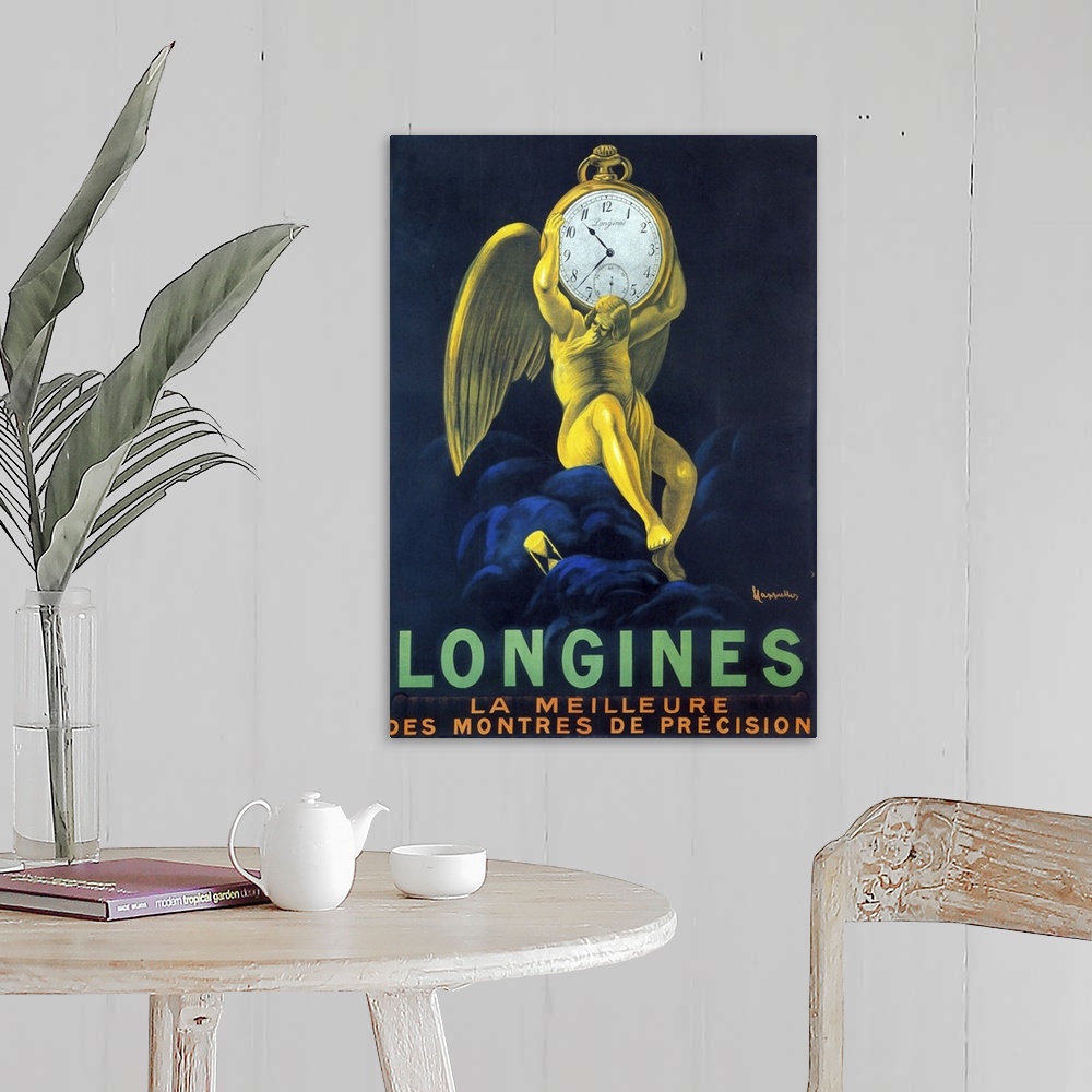 A farmhouse room featuring Longines - Vintage Watch Advertisement