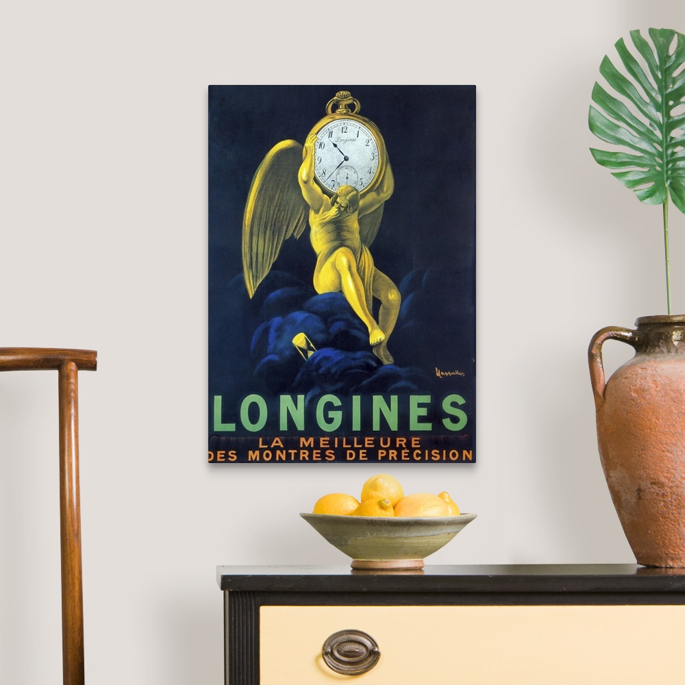 A traditional room featuring Longines - Vintage Watch Advertisement