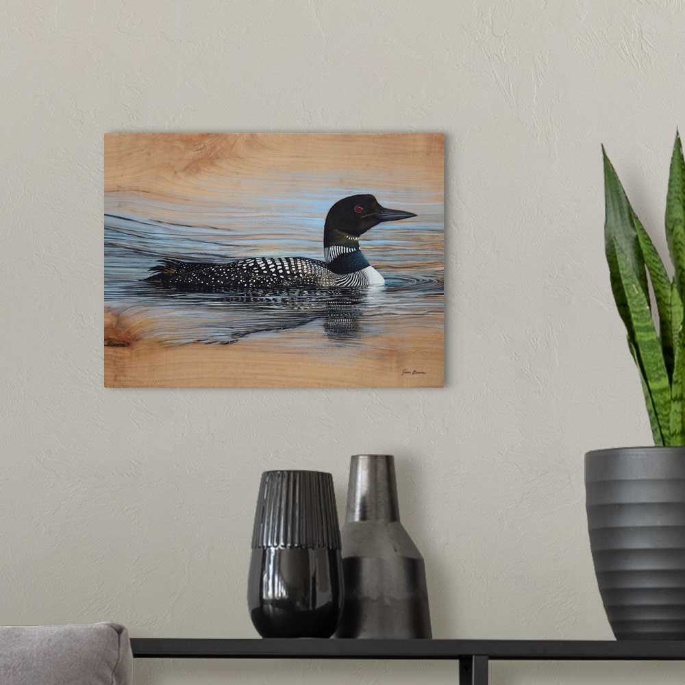 A modern room featuring Loon Reflection