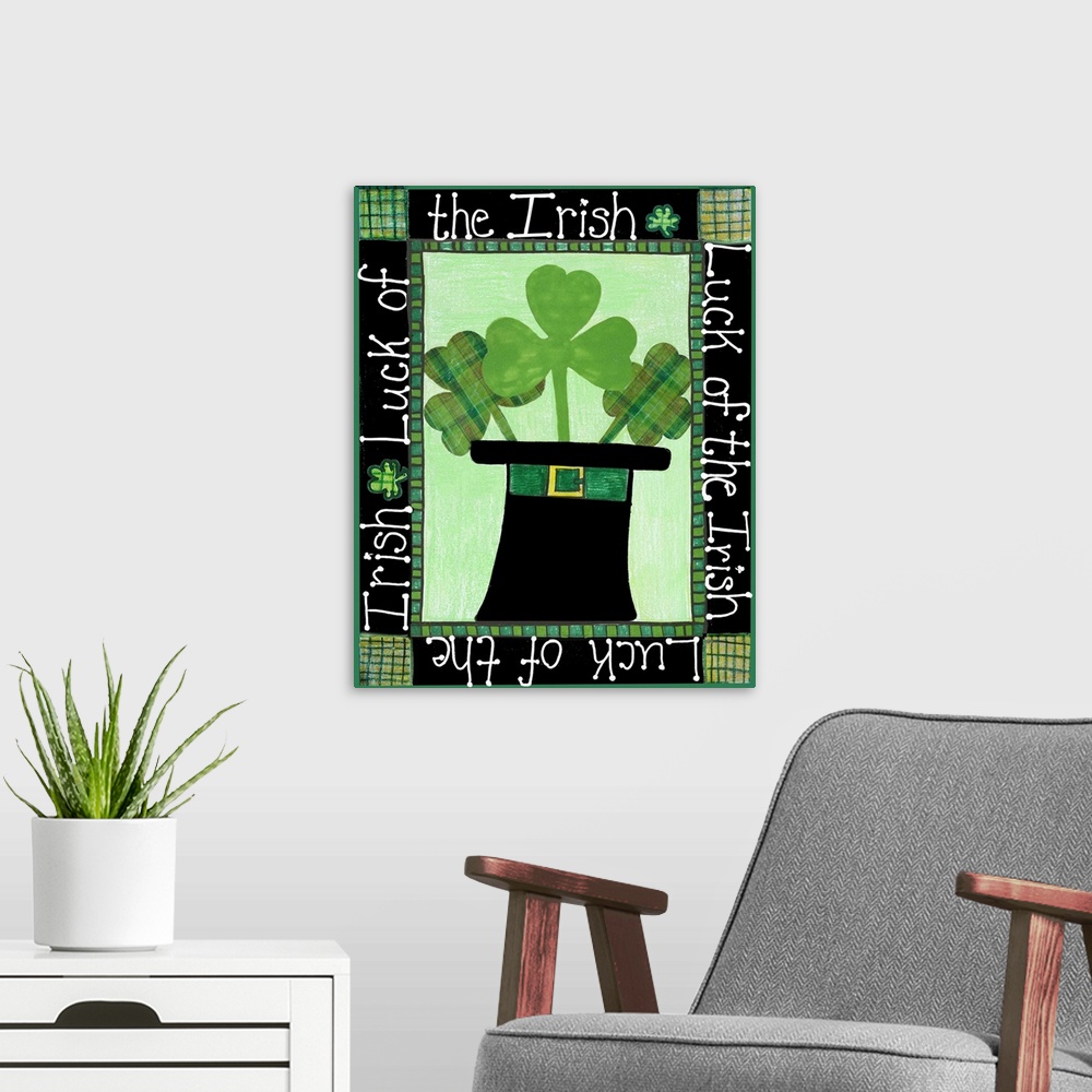 A modern room featuring Luck O Irish