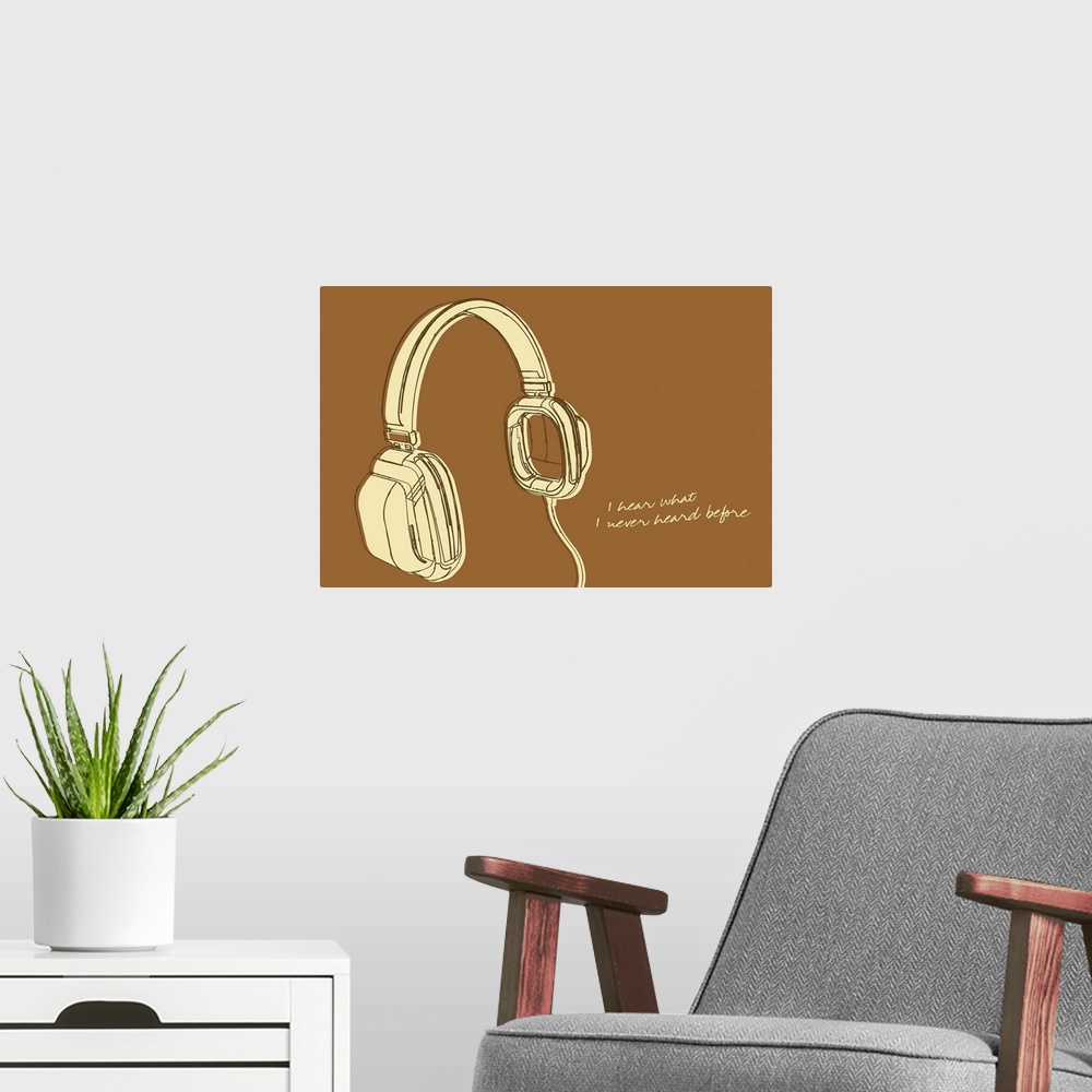 A modern room featuring Lunastrella Headphones