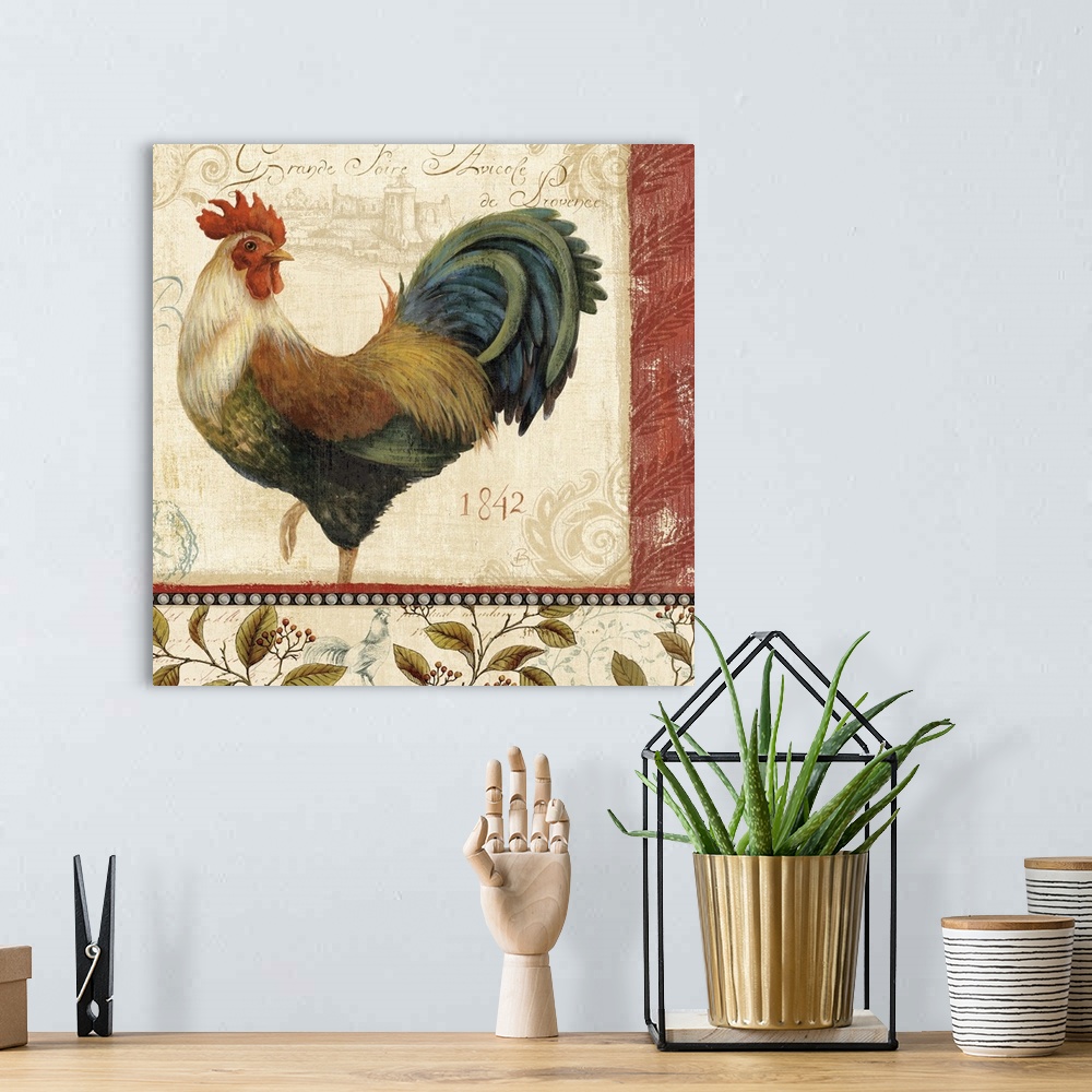 A bohemian room featuring Majestic Rooster II