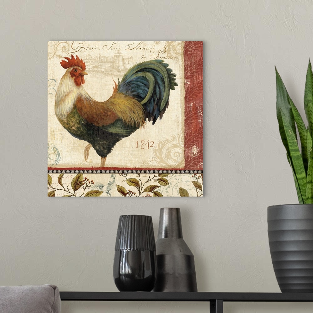 A modern room featuring Majestic Rooster II