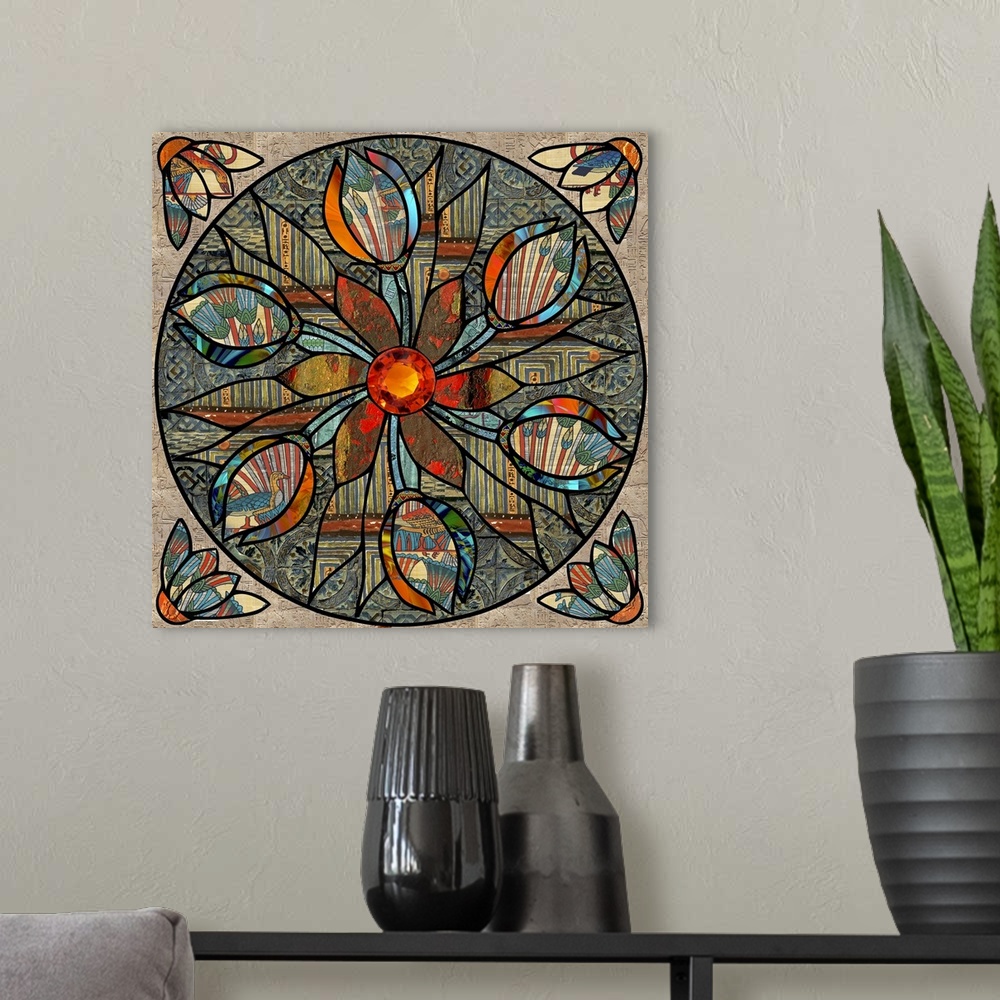 A modern room featuring Mandala Iris