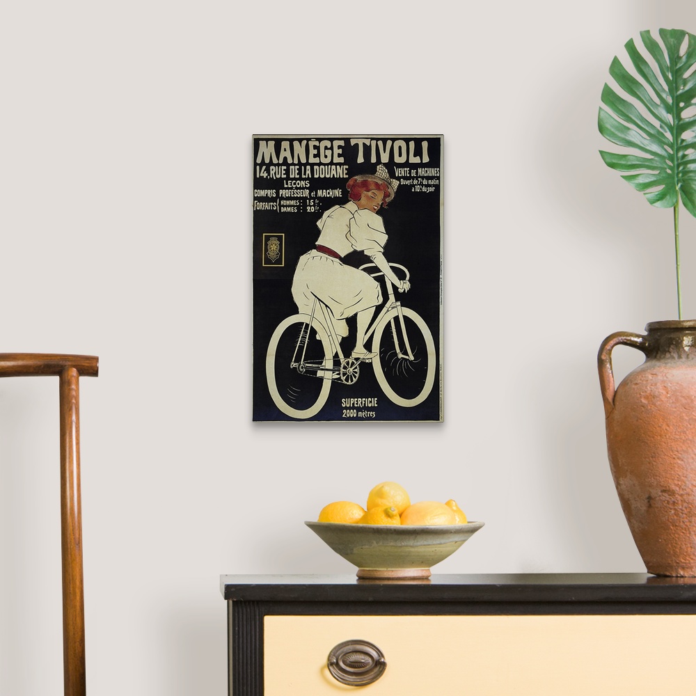 A traditional room featuring Manege Tivoli - Vintage Bicycle Advertisement