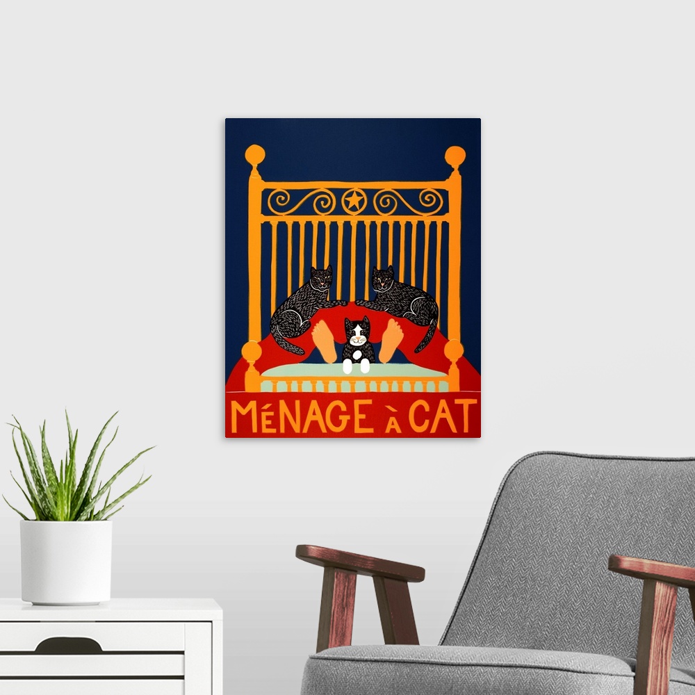 A modern room featuring Menage A Cat