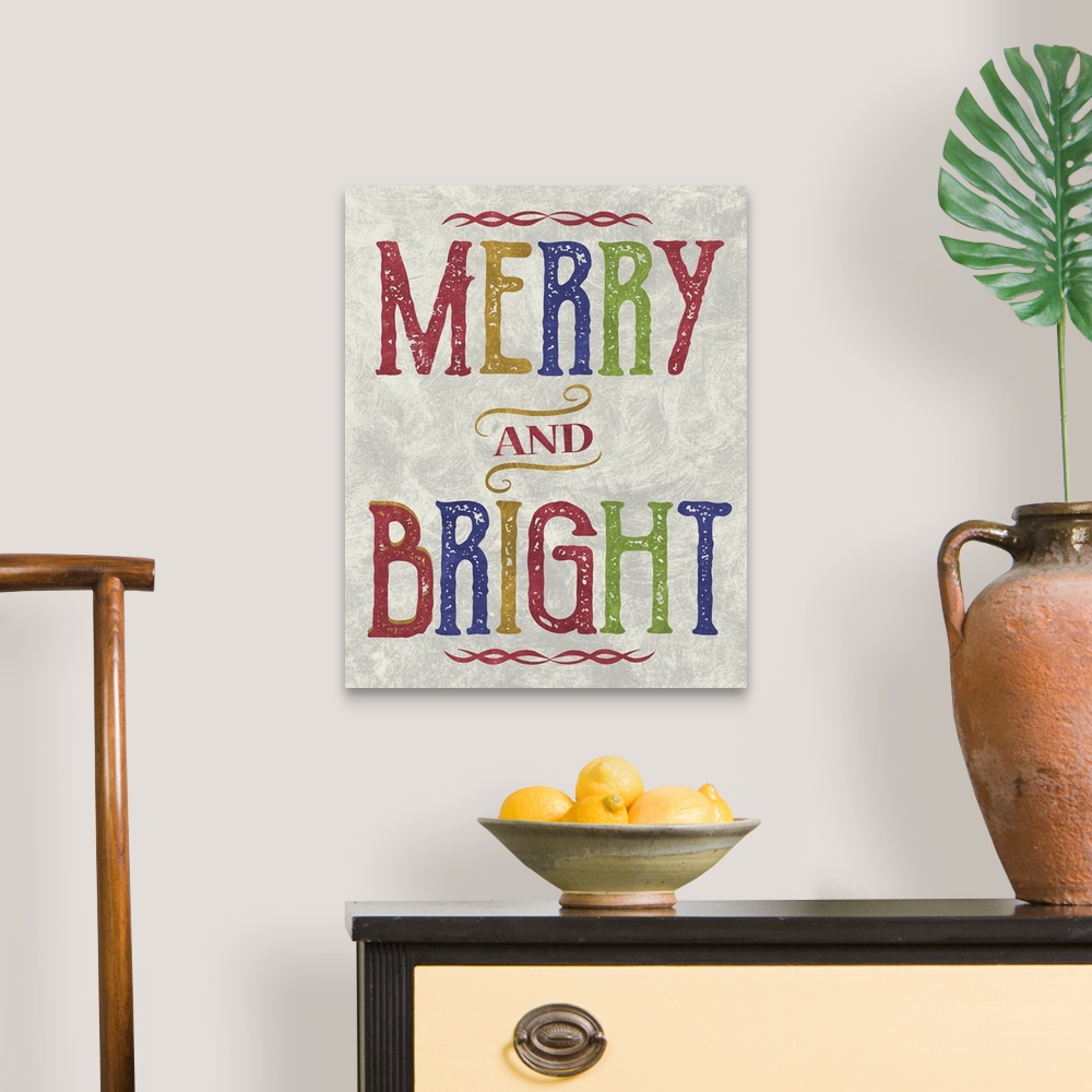 A traditional room featuring Merry and Bright