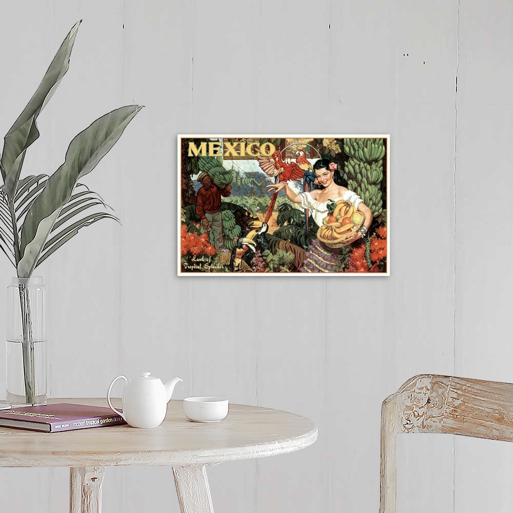 A farmhouse room featuring Mexico - Vintage Travel Advertisement