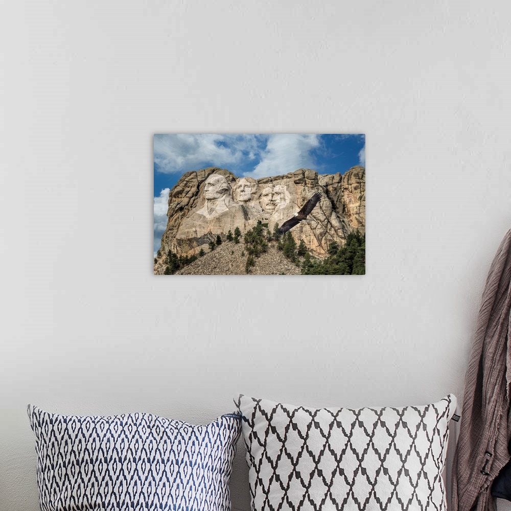 A bohemian room featuring Mount Rushmore And Eagle