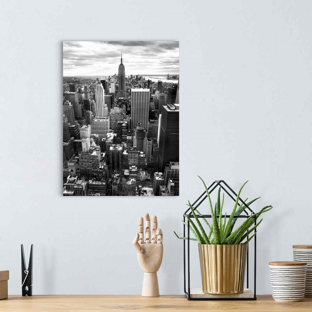 A bohemian room featuring NYC Downtown II, black and white photographyNew York