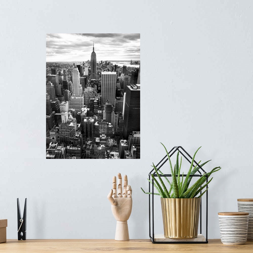 A bohemian room featuring NYC Downtown II, black and white photographyNew York