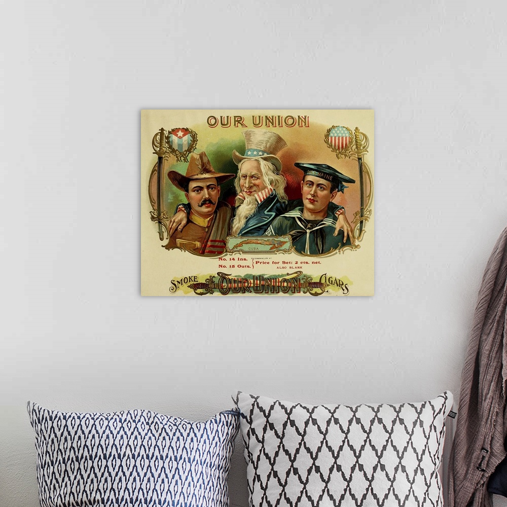 A bohemian room featuring Our Union - Vintage Cigar Box