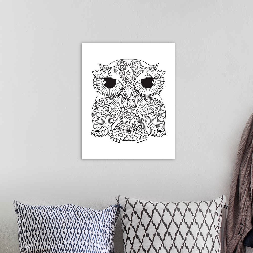 A bohemian room featuring Owl 1