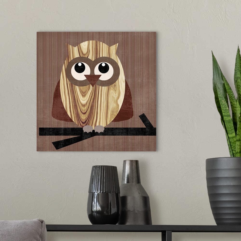 A modern room featuring Owl