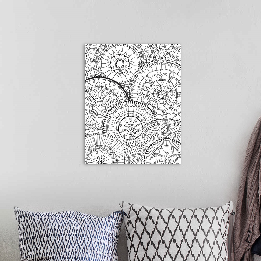 A bohemian room featuring Page of Mandalas