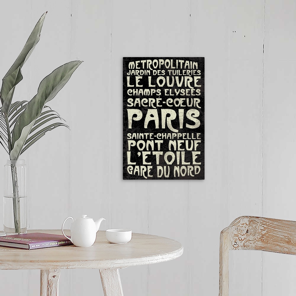 A farmhouse room featuring Bus roll with streets and areas of interest in Paris