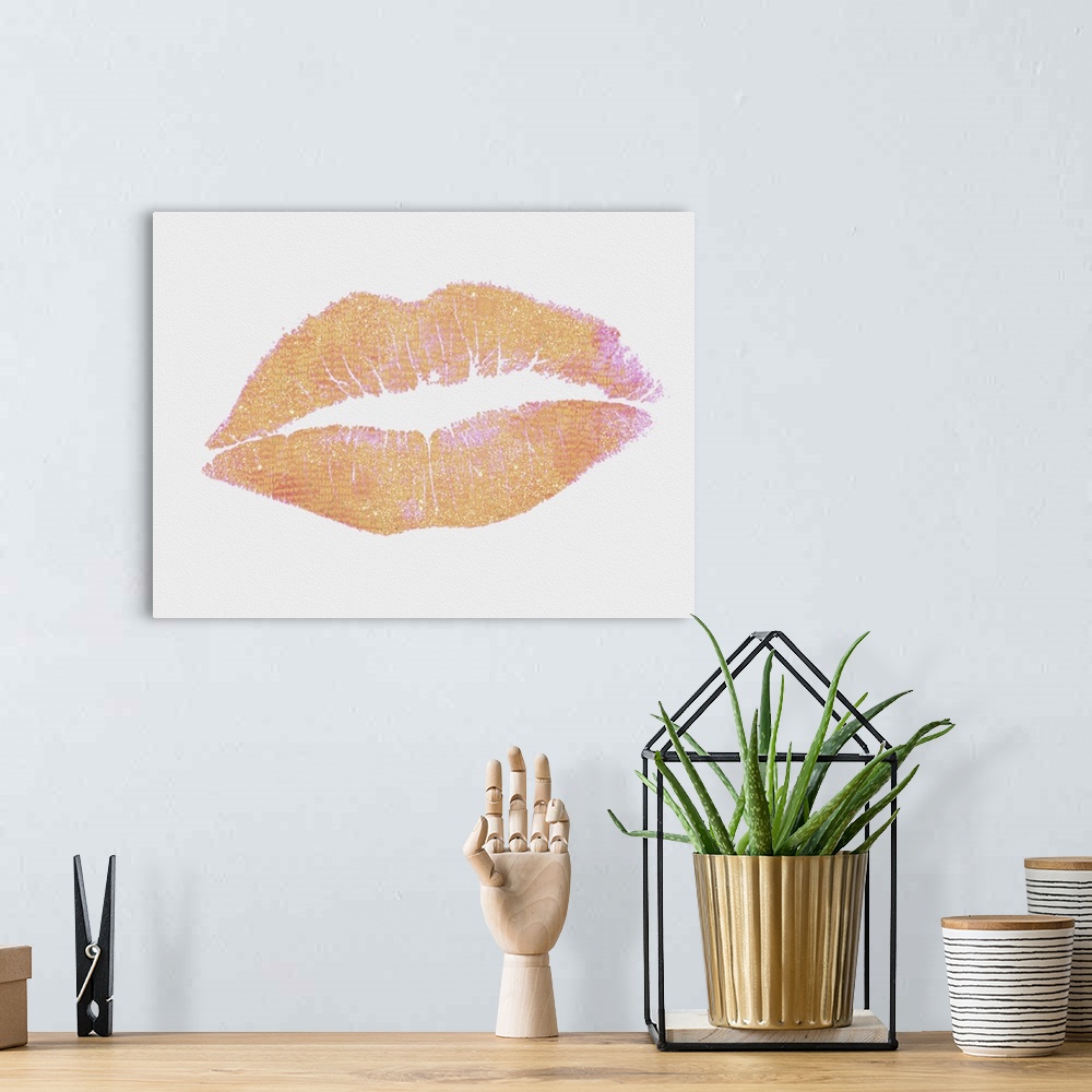 A bohemian room featuring Peach and Gold Lips
