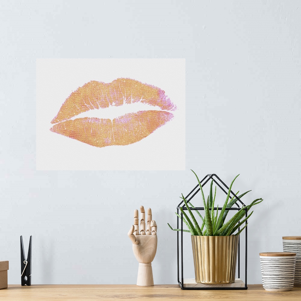 A bohemian room featuring Peach and Gold Lips