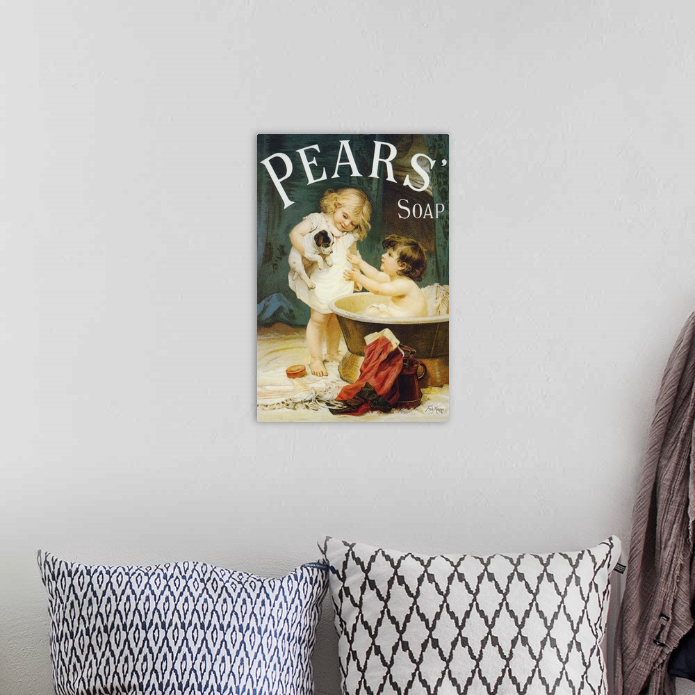 A bohemian room featuring Pears Soap - Vintage Advertisement