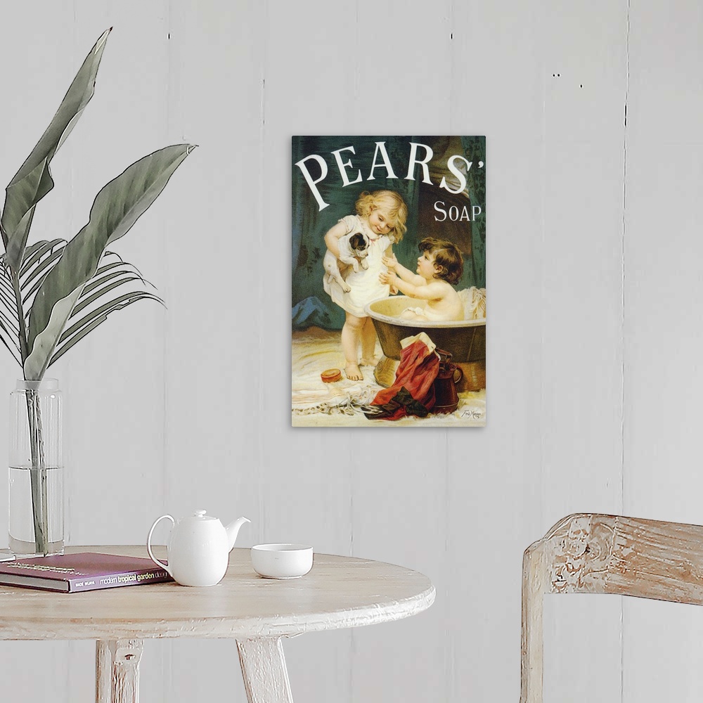 A farmhouse room featuring Pears Soap - Vintage Advertisement