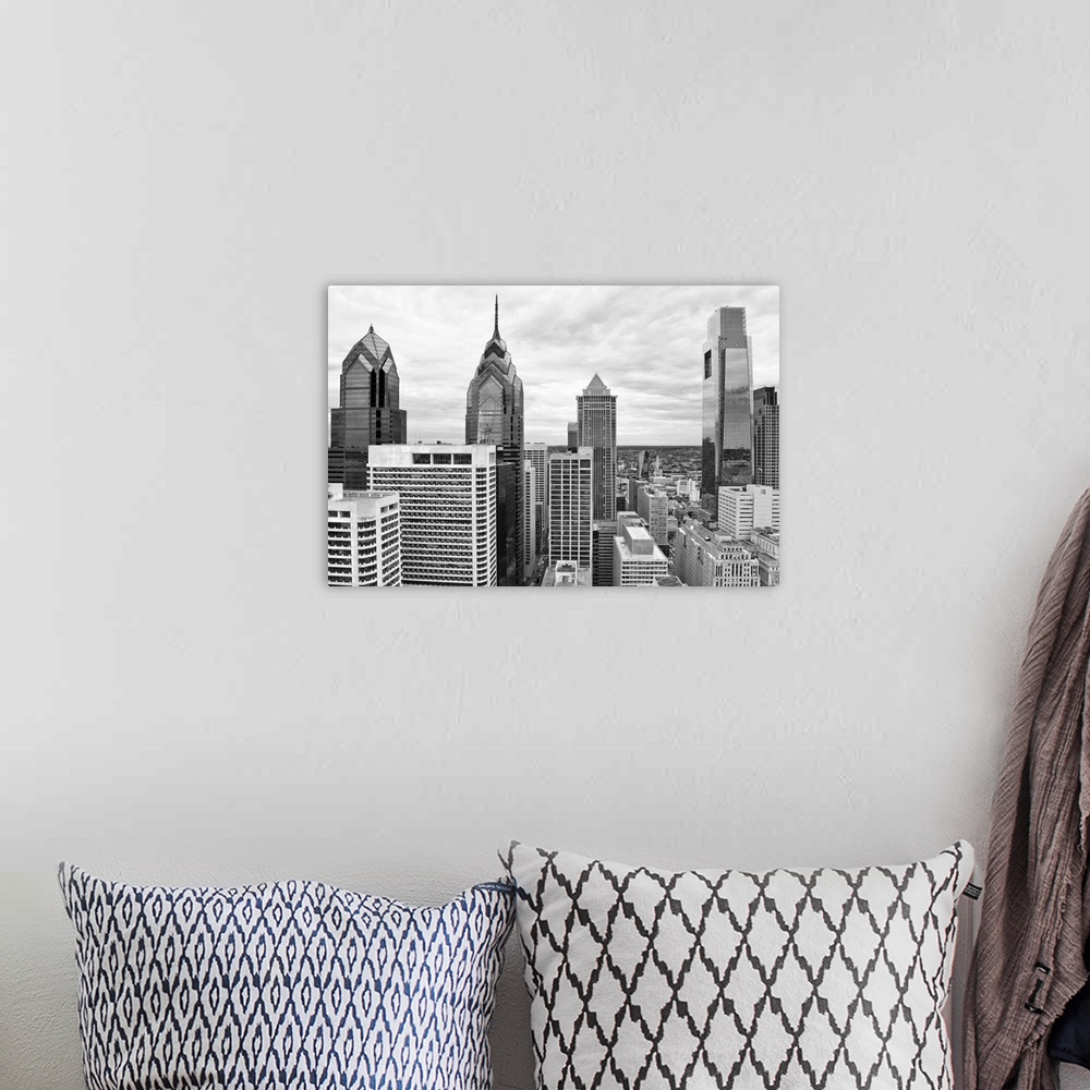 A bohemian room featuring Philly Skyline