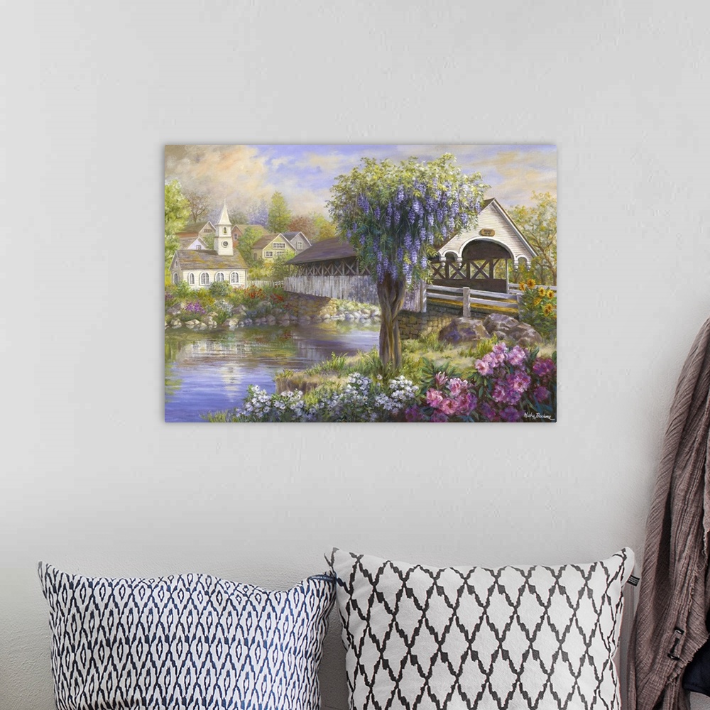 A bohemian room featuring Picturesque Covered Bridge