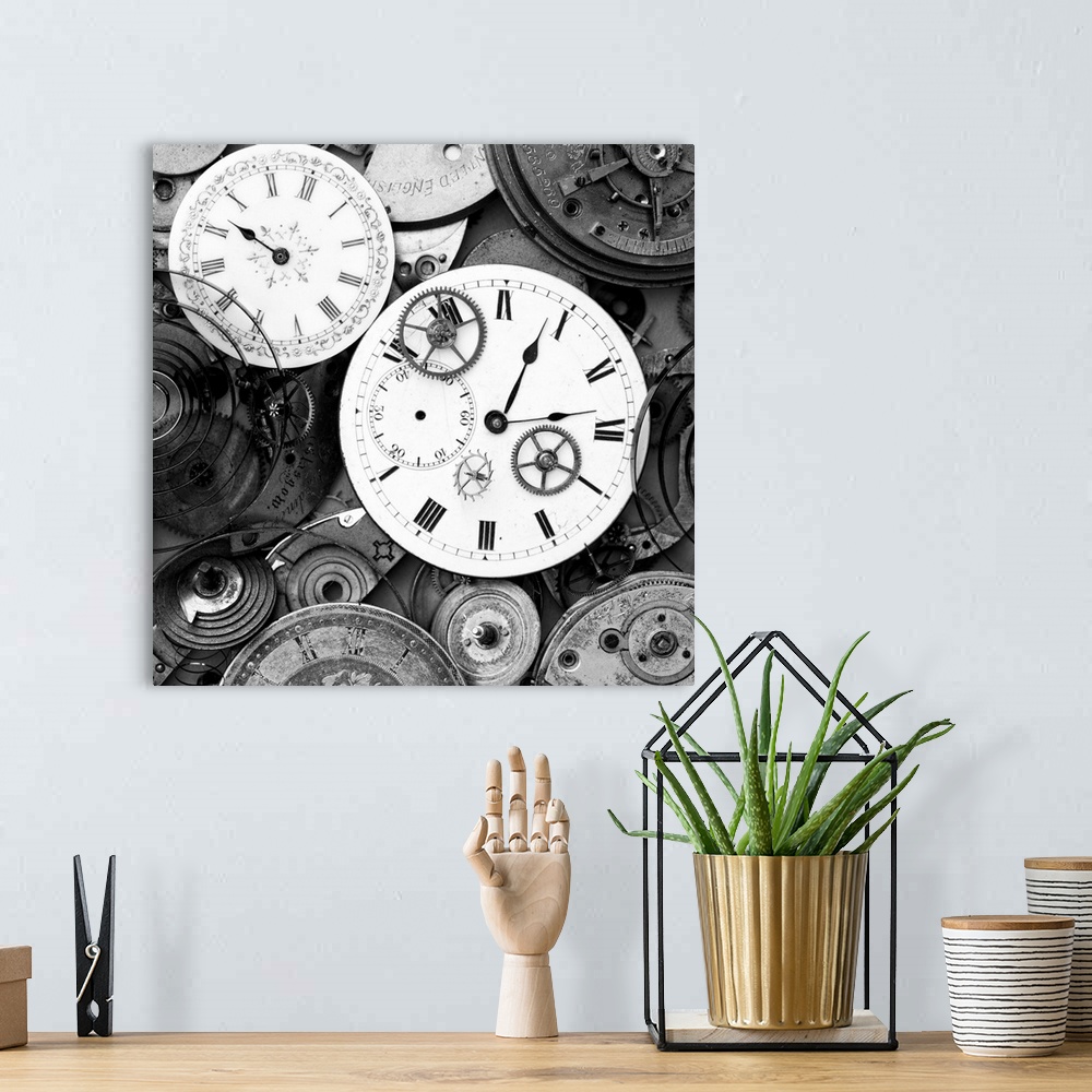 A bohemian room featuring Pieces of Old Watch BW