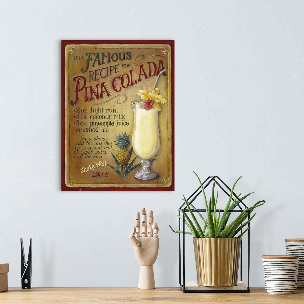 A bohemian room featuring recipe to make a famous pina coladasummer drink