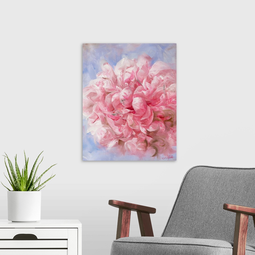 A modern room featuring Pink Peony I