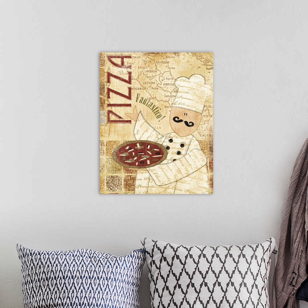 A bohemian room featuring Pizza and Pasta I