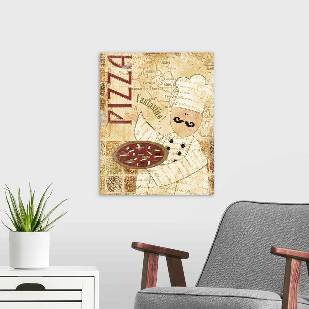 A modern room featuring Pizza and Pasta I