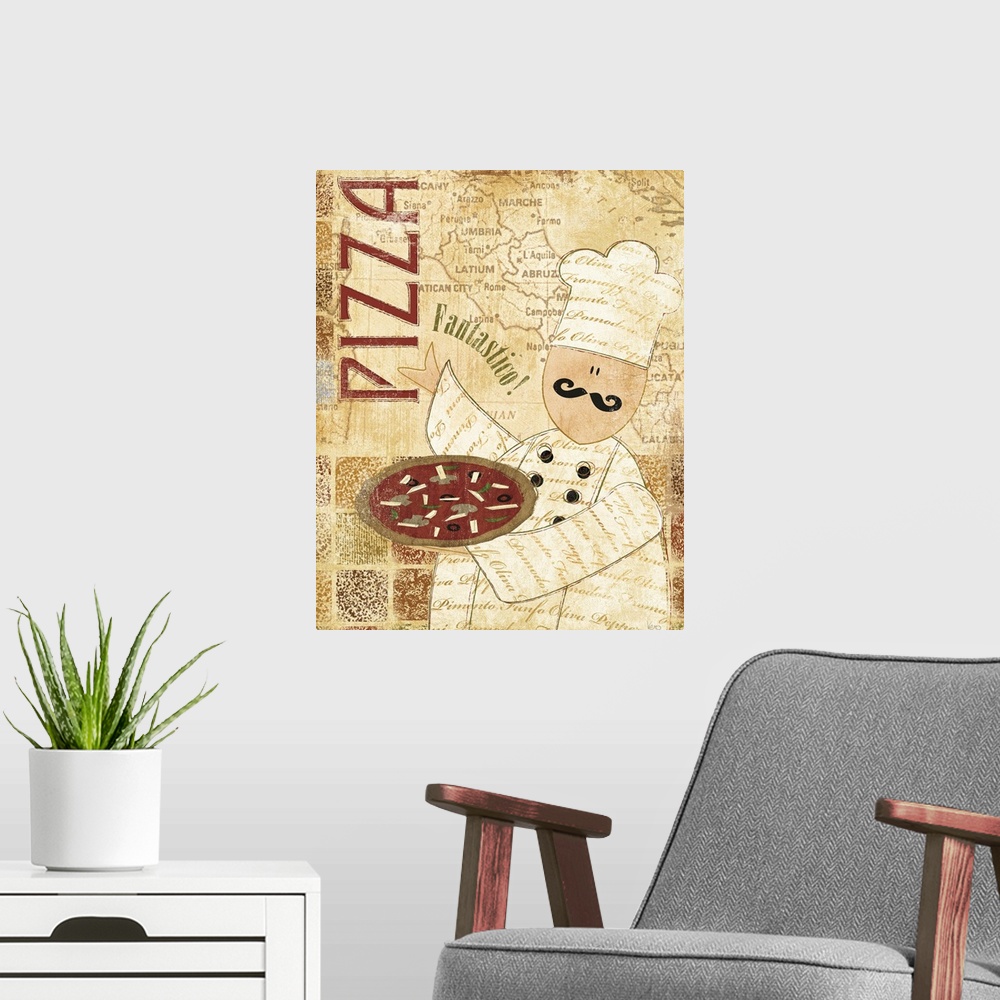 A modern room featuring Pizza and Pasta I