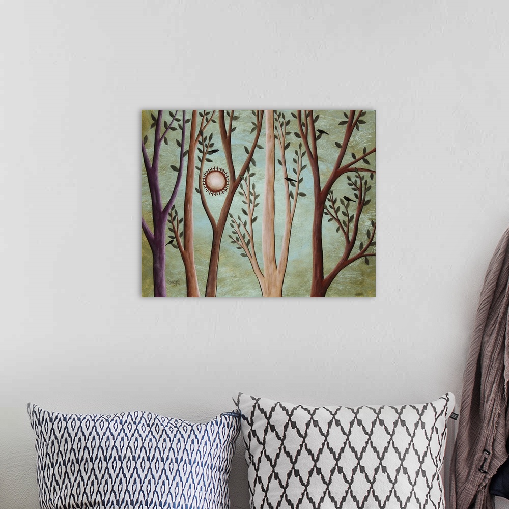 A bohemian room featuring Placid Forest