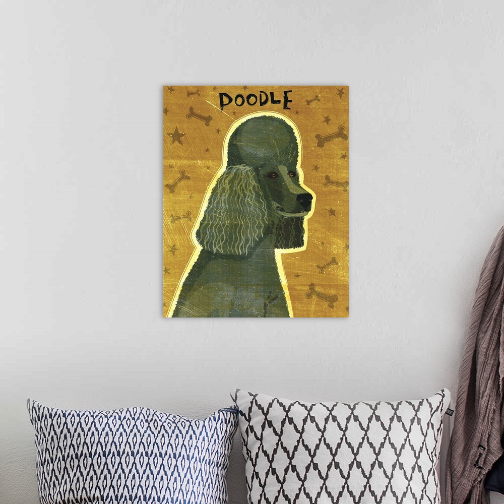 A bohemian room featuring Poodle (black)