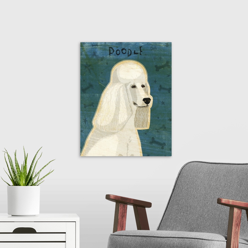 A modern room featuring Poodle (white)