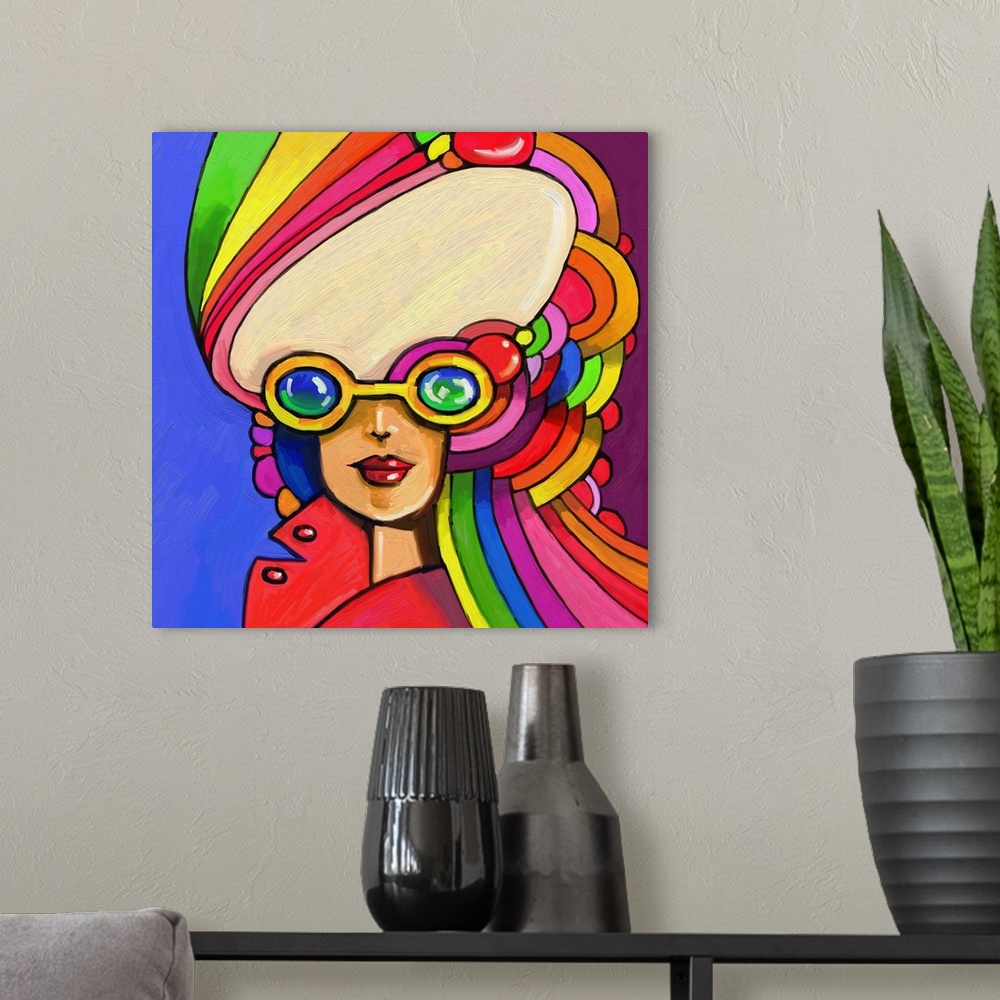 A modern room featuring Pop Sunglasses Lady