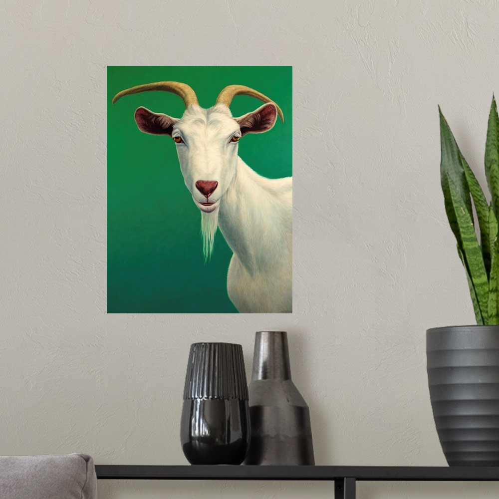 A modern room featuring Portrait of A Goat