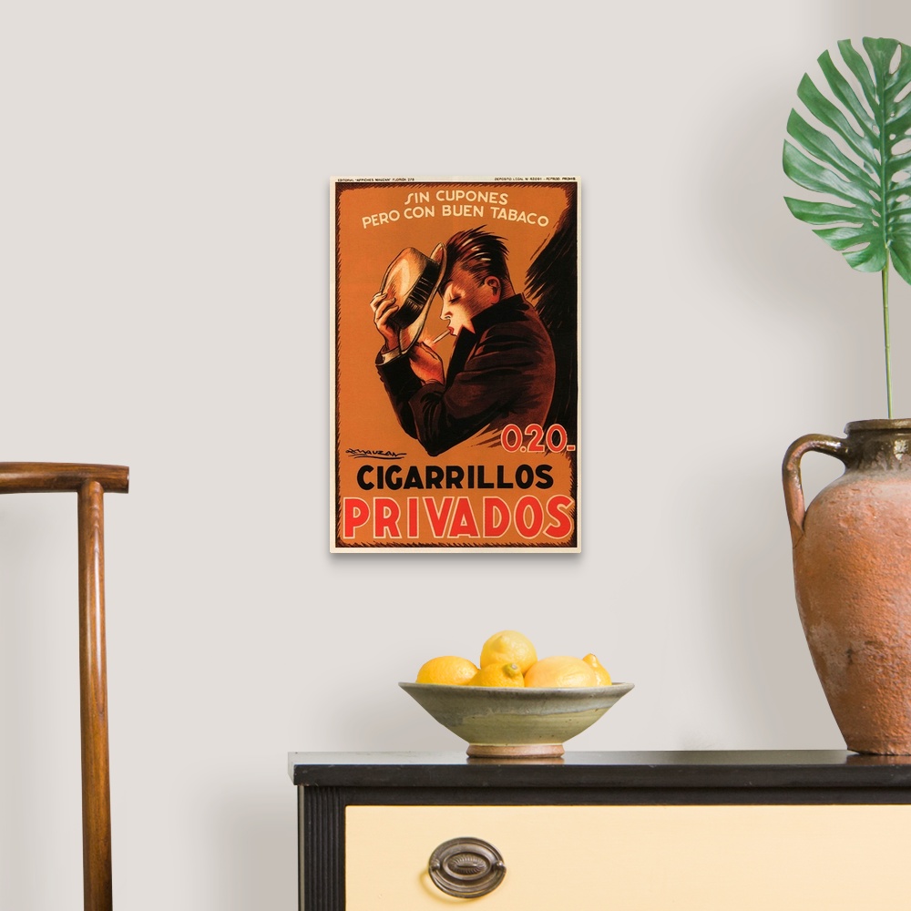 A traditional room featuring Privados - Vintage Cigarette Advertisement