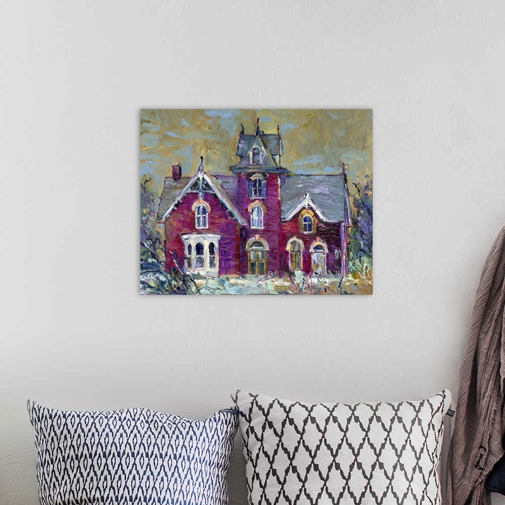 A bohemian room featuring Purple House