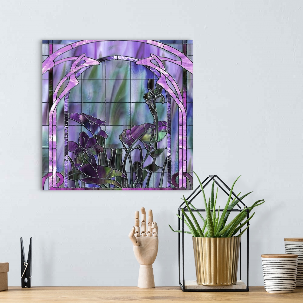A bohemian room featuring Purple Vision