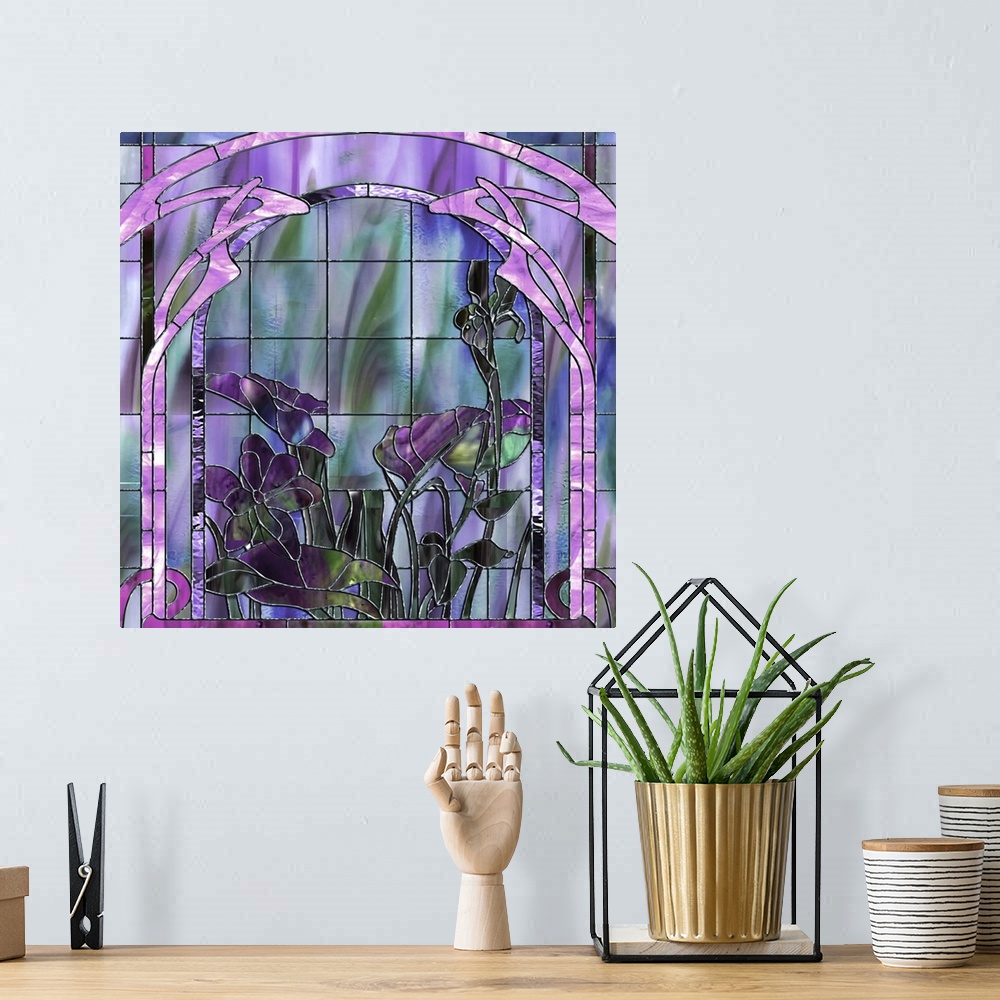 A bohemian room featuring Purple Vision