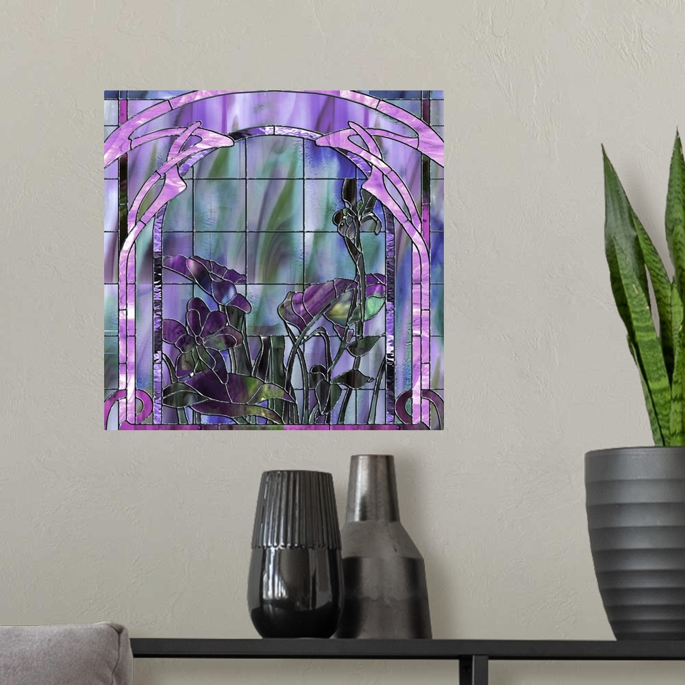 A modern room featuring Purple Vision