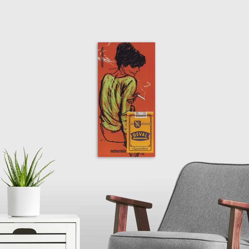 A modern room featuring Reval Cigarettes - Vintage Advertisement