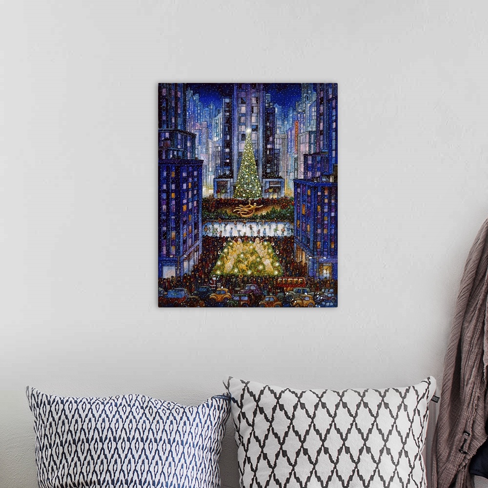 A bohemian room featuring Rockefeller Center II Blue
